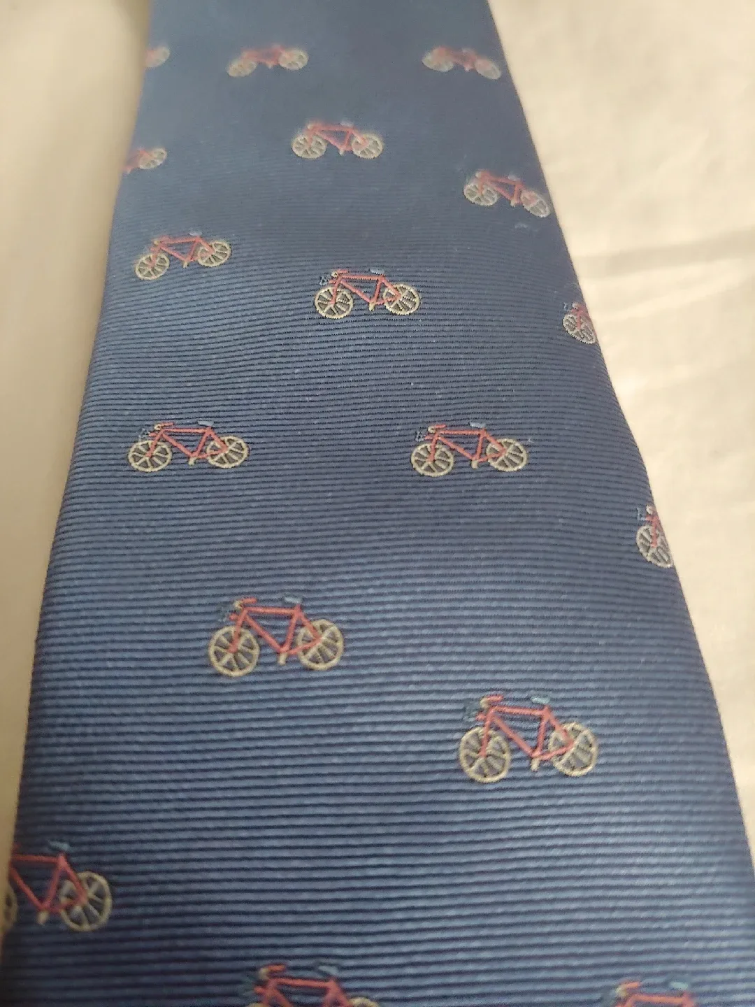 Ben Sherman Blue Silk Tie with Bicycle Pattern image indicator(8)