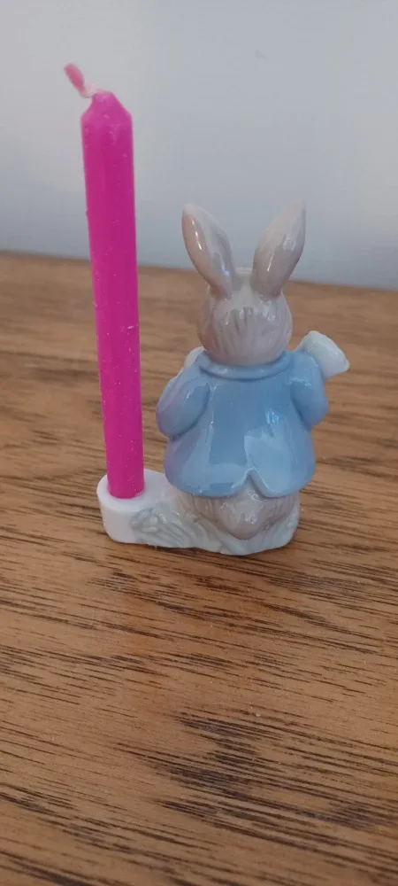 Vintage 1st Birthday Peter Rabbit Candle Holder image indicator(3)