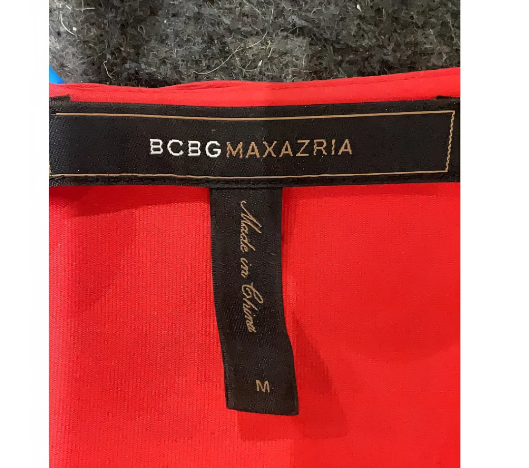 Coral Ruffled Dress - BCBG Max Azaria, Size M image indicator(5)