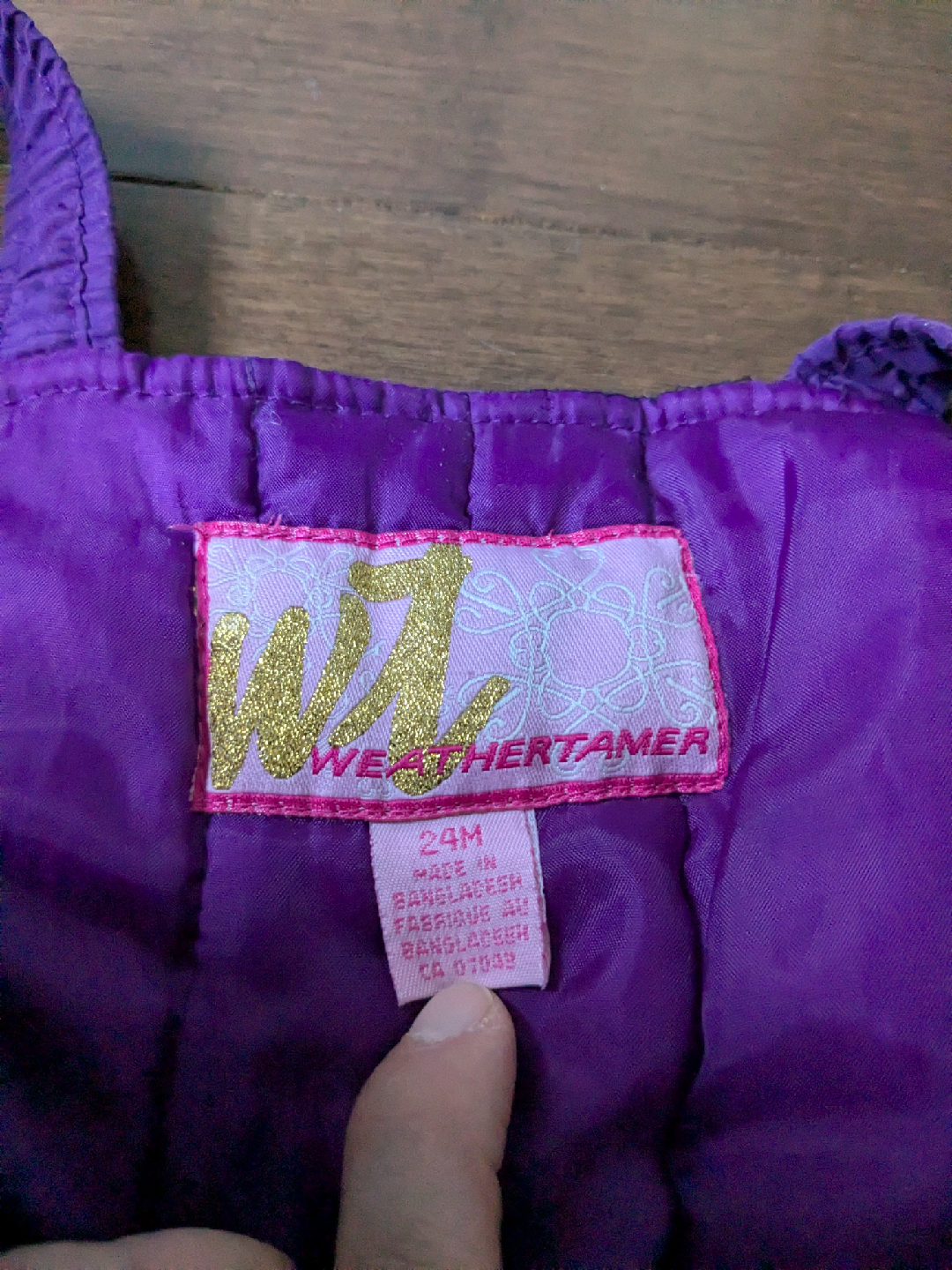 Weathertamer Purple  Pants - Size 24M - photo 2