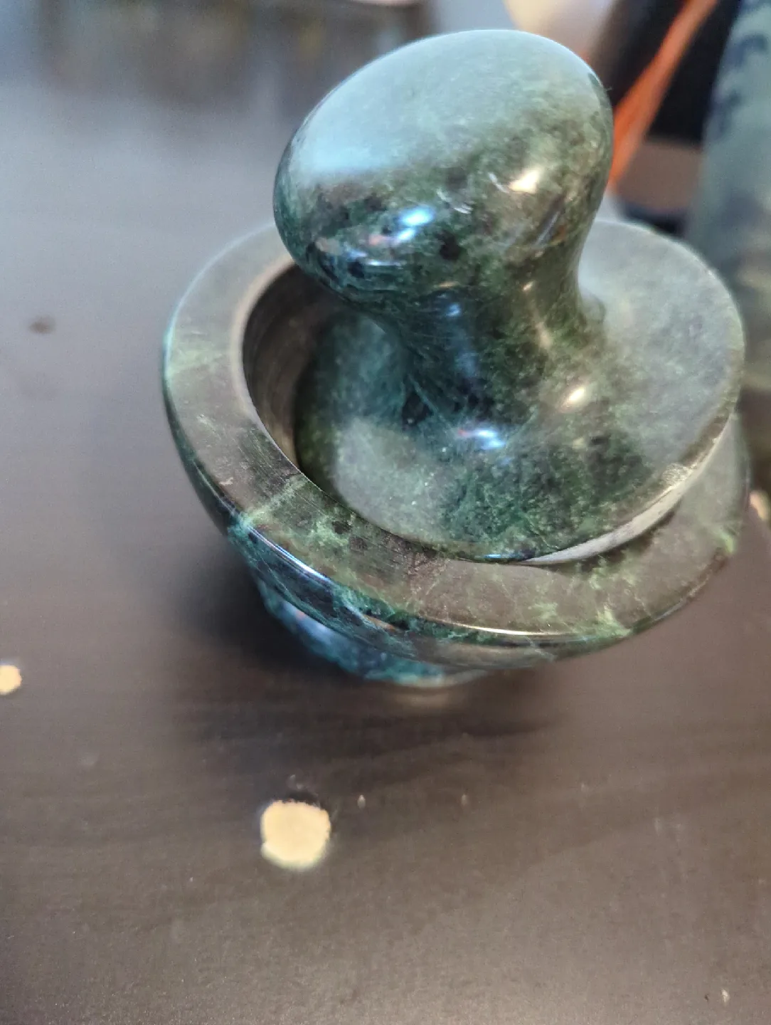 Green Marble Mortar and Pestle Set image indicator(3)