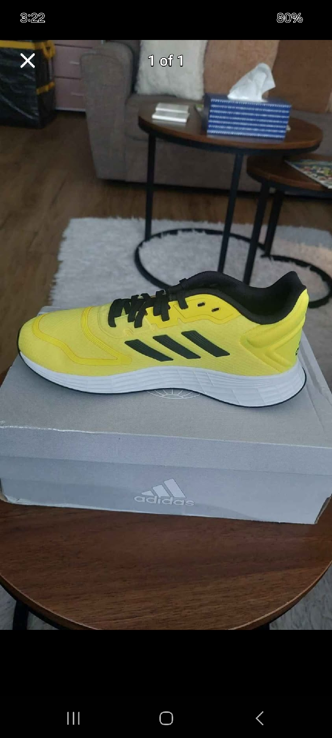 Adidas Duramo 10 Yellow Sneakers Size 2.5 And 13.5
