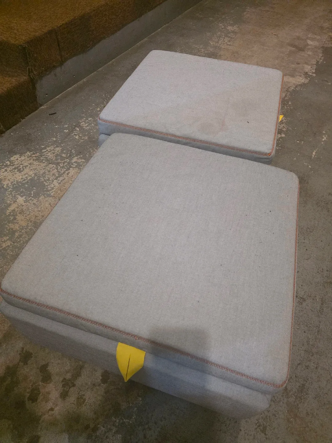 Two Storage Ottoman - Grey image indicator(3)