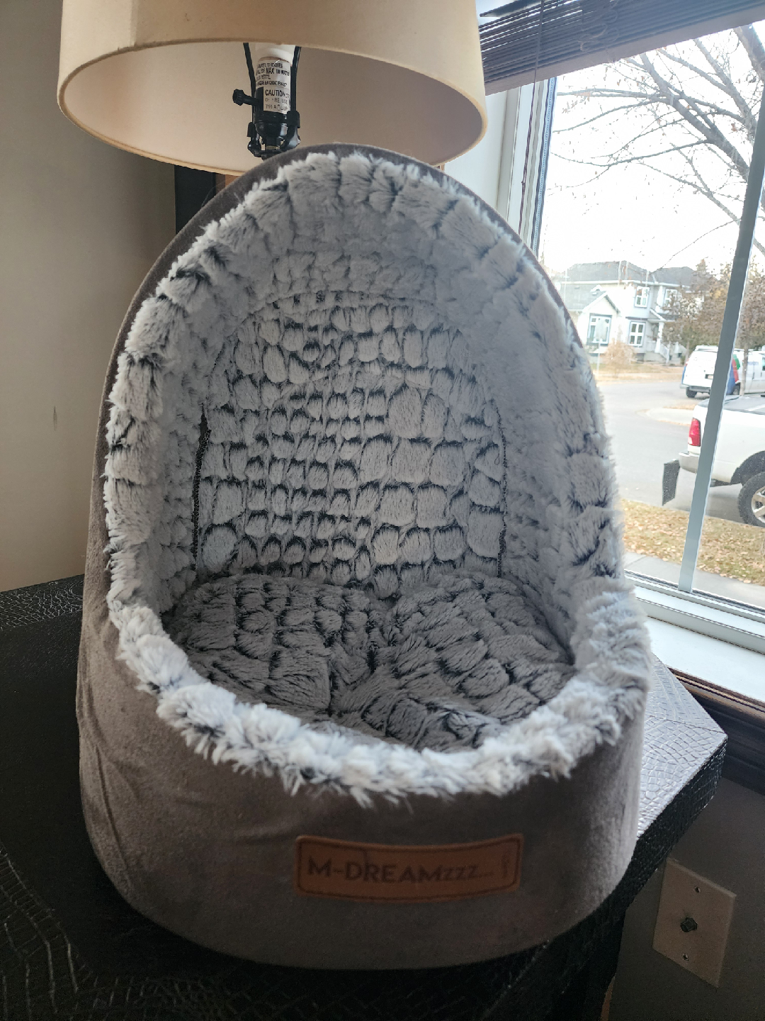 Cozy Pet Cave Bed - Grey