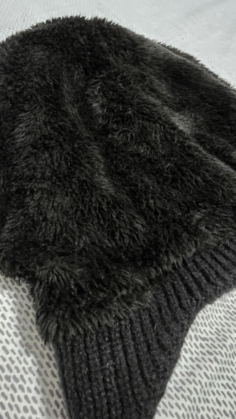 Black Knit Trapper Hat - photo 2