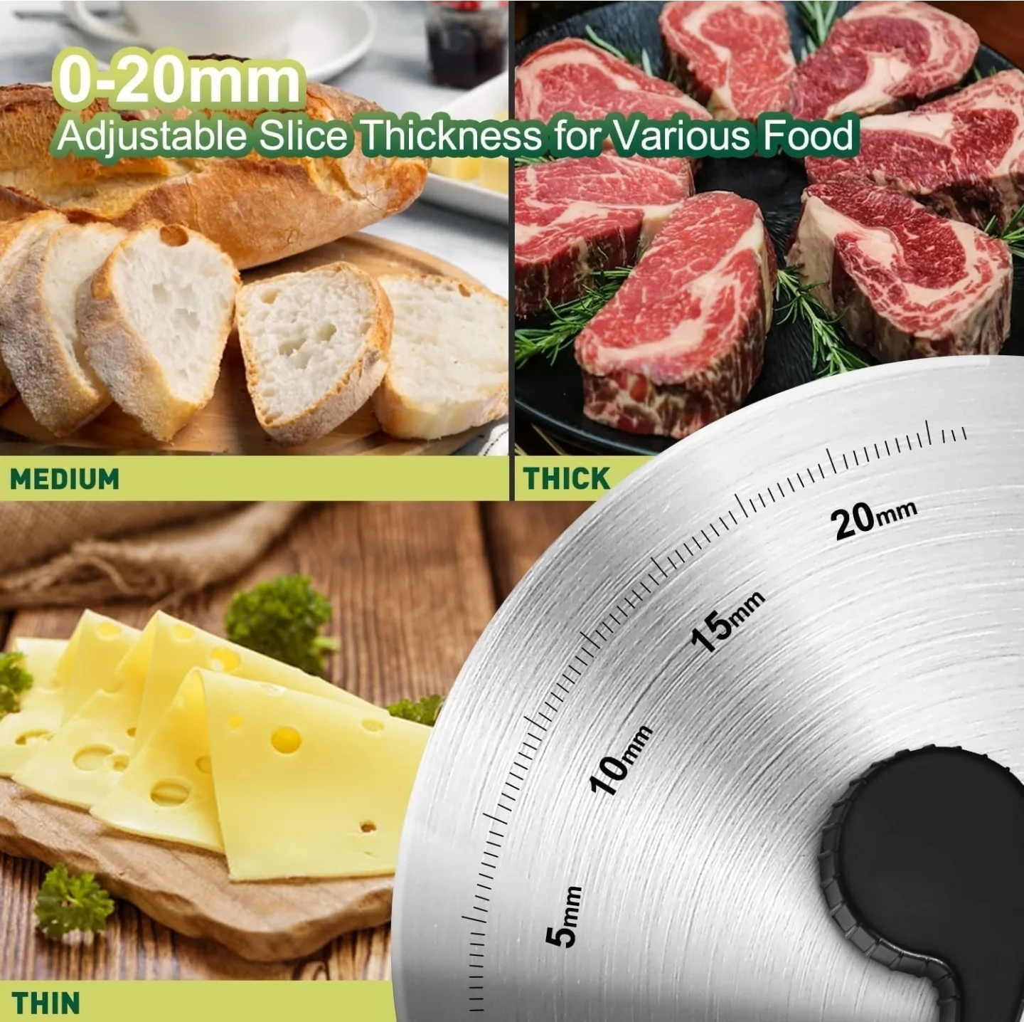 Cusimax 200W Meat Slicer - Kitchen Helper image indicator(3)