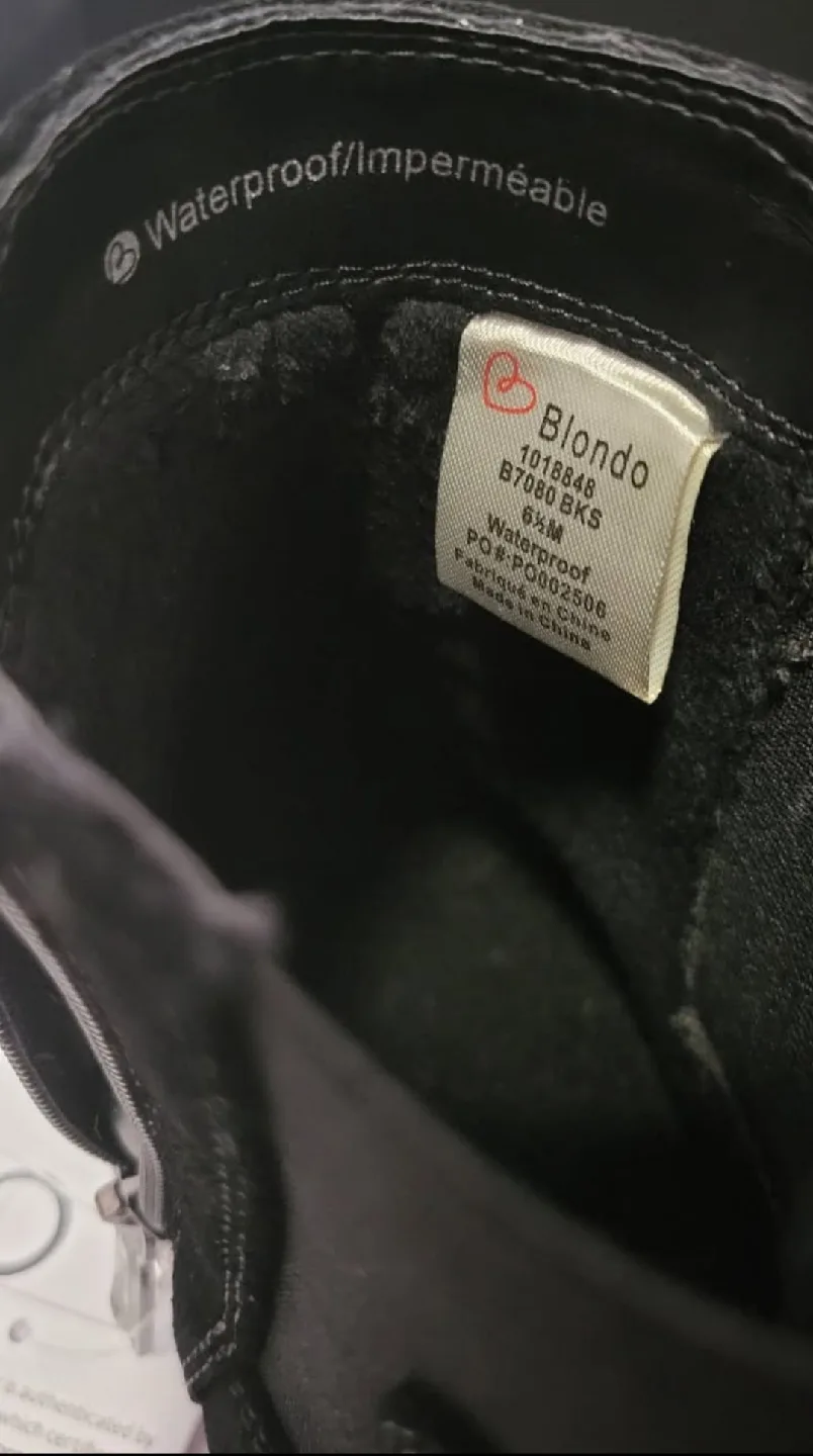 Blondo Waterproof Black Suede Ankle Boots image indicator(6)