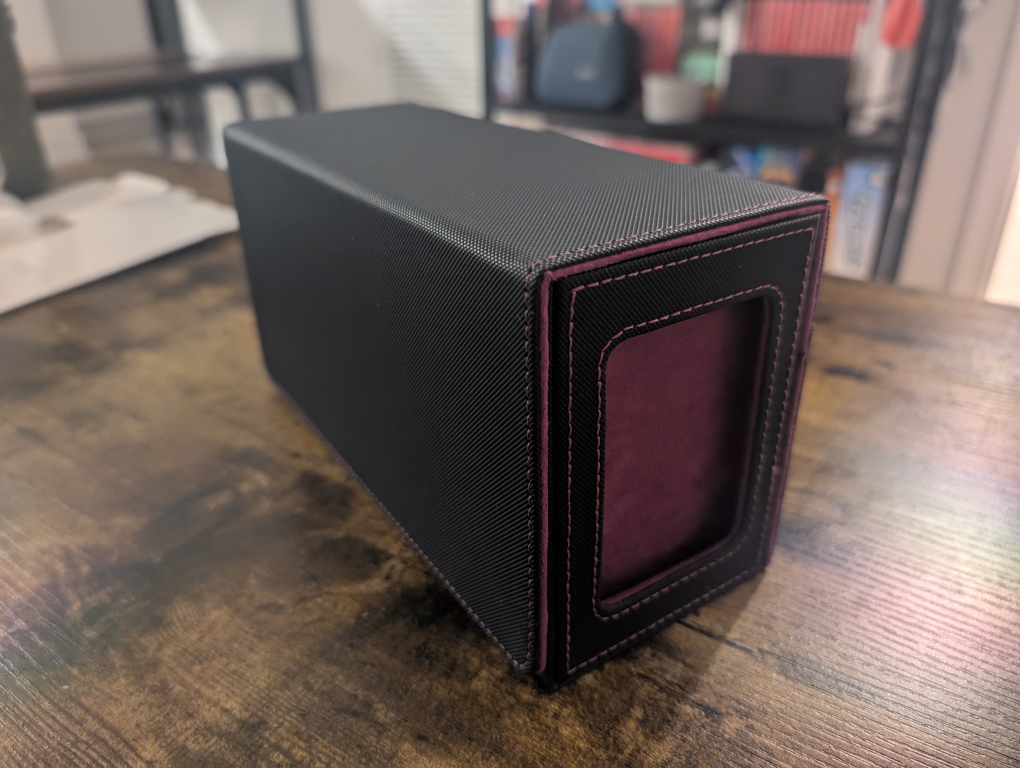 Trading Card Game Deck Box - Black & Purple - photo 2