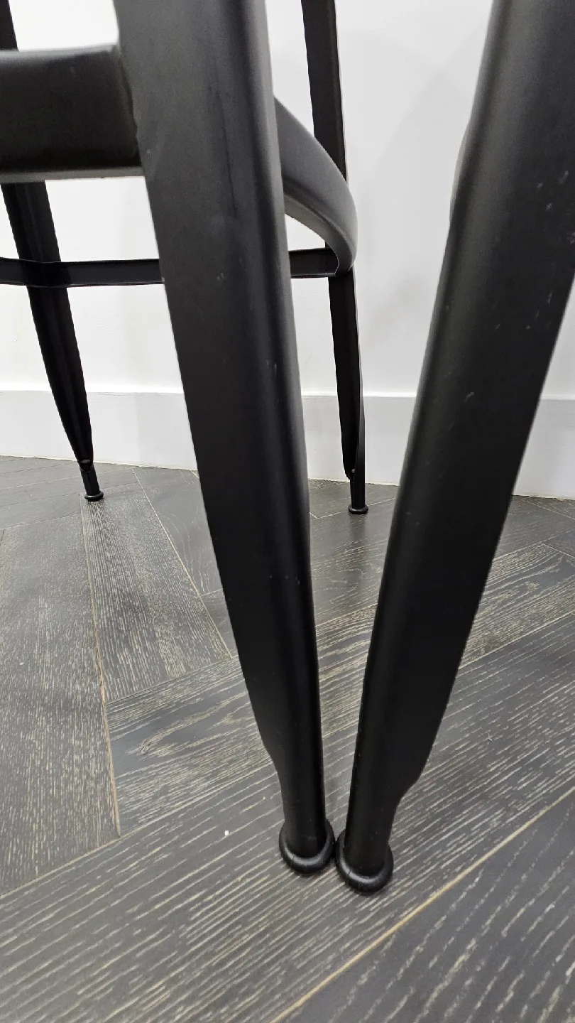 Set of 3 Black Bar Stools image indicator(4)