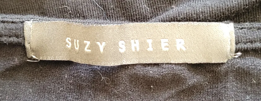 Suzy Shier - Black Cold Shoulder Top - Size L image indicator(3)