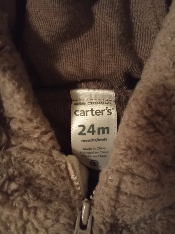Carter's Sloth Jacket/ Costume - Size 24 Months image indicator(4)