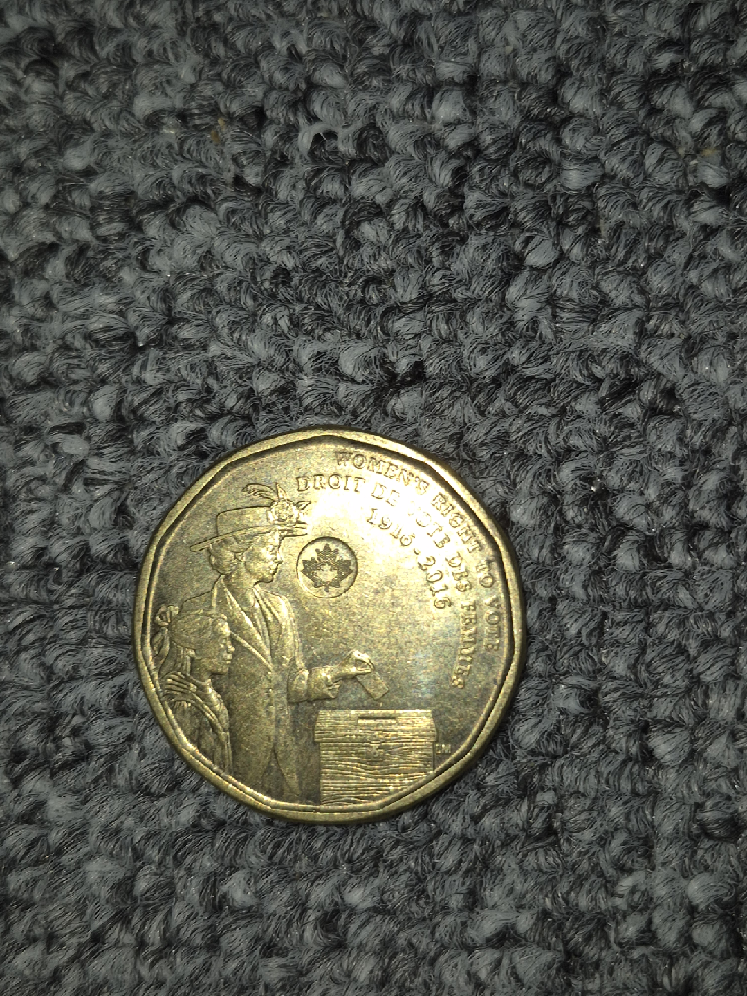 Canada one dollar coin 1916-2016
