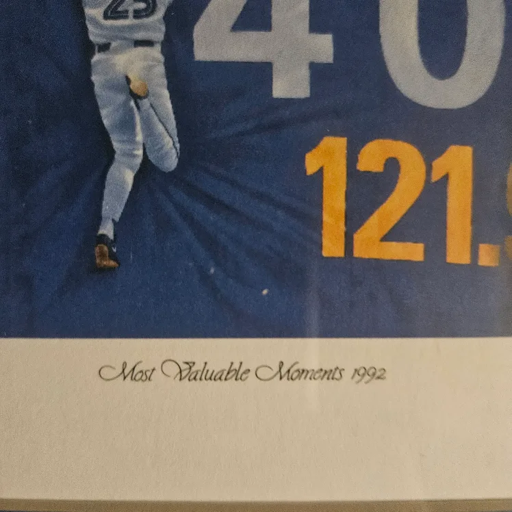 Baseball 'Most Valuable Moments 1992' Print image indicator(3)