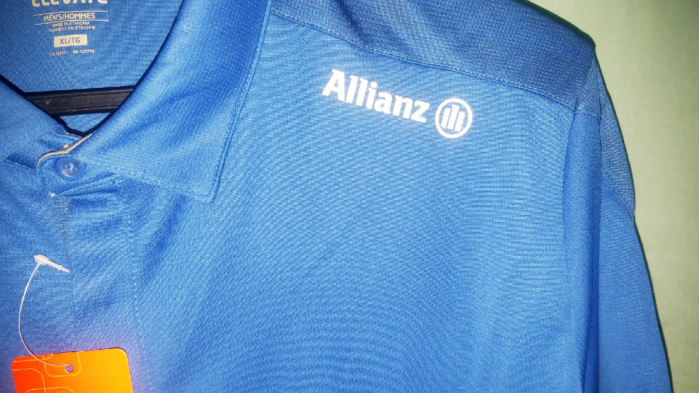 Elevate Men’s Colared Short Sleeve Allianz Polo Shirt Size XL image indicator(4)