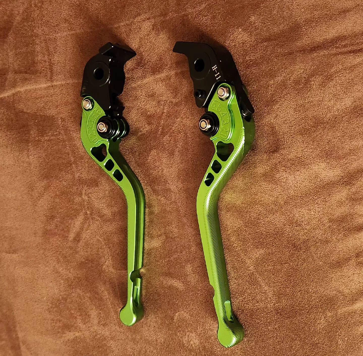 Green Motorcycle Brake/Clutch Levers image indicator(2)