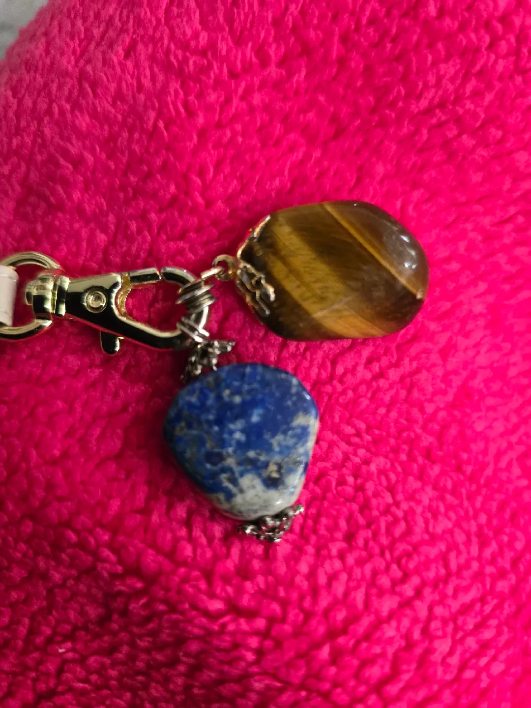 Handmade 2  Gemstone Pendants - Lapis Lazuli & Tiger's Eye image indicator(3)