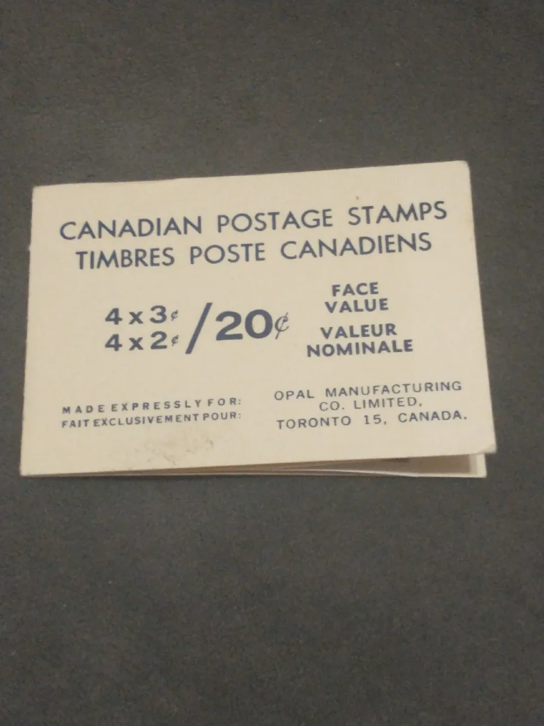 Lovely 1970 Canada 20 cent stamp booklet image indicator(3)