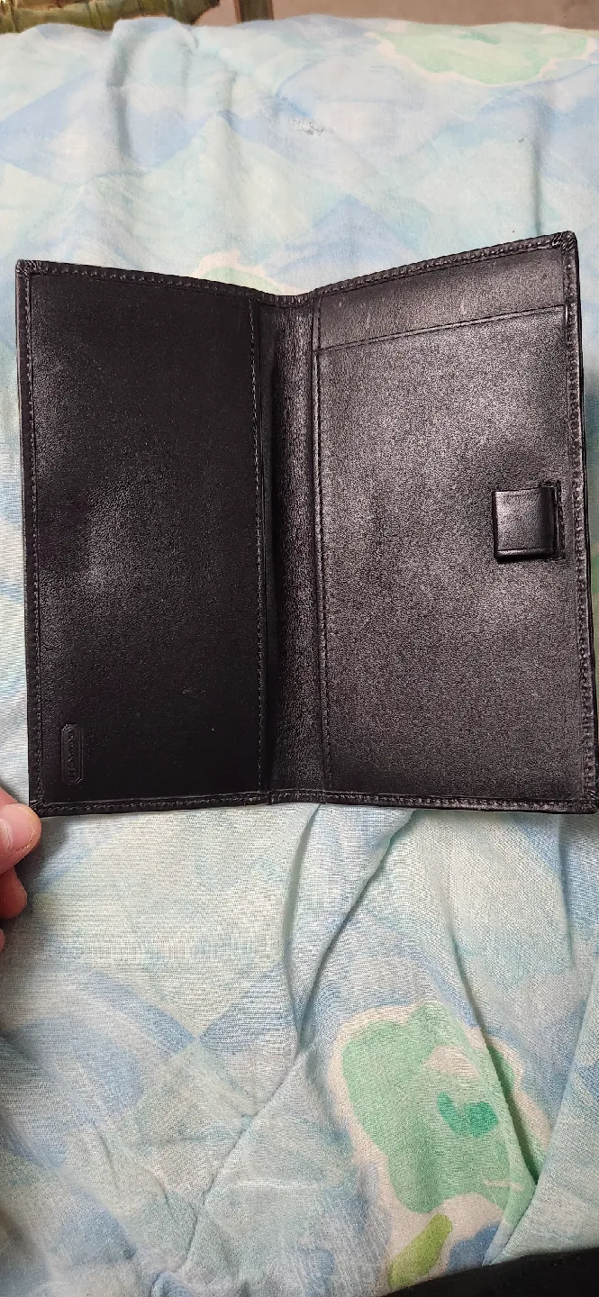 brand new Coach Black logo Checkbook Wallet image indicator(2)