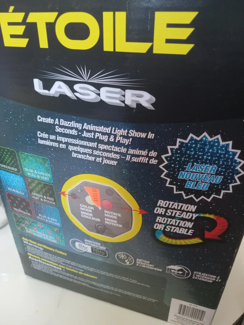 Star Laser Light Projector - 7 Color Modes image indicator(3)