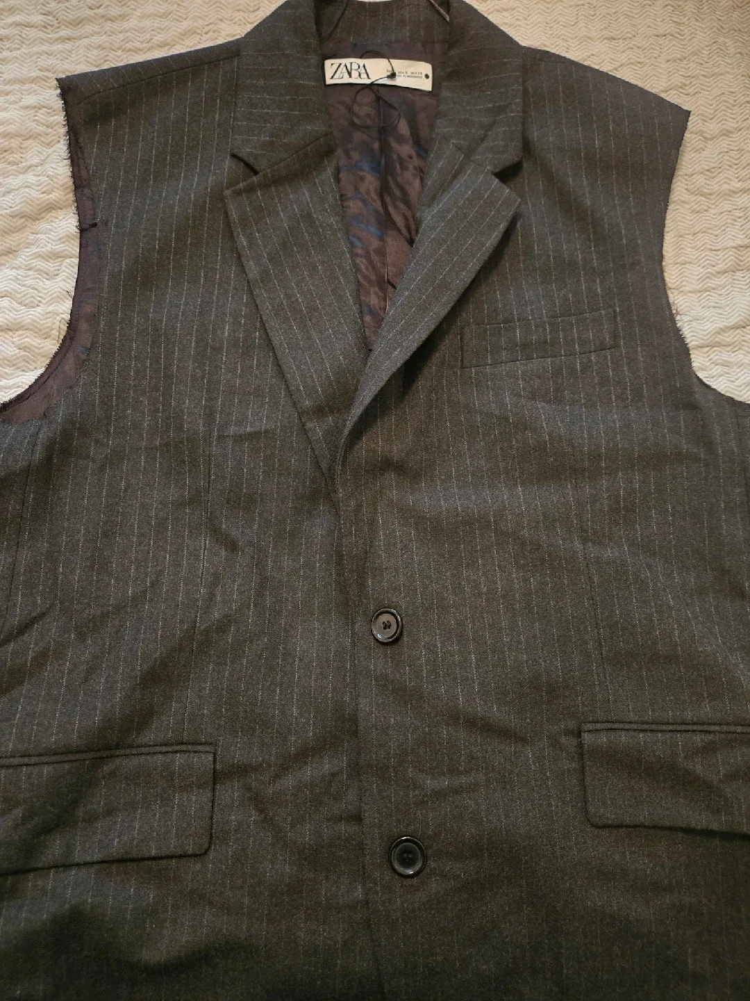 Zara Pinstripe Vest thumbnail