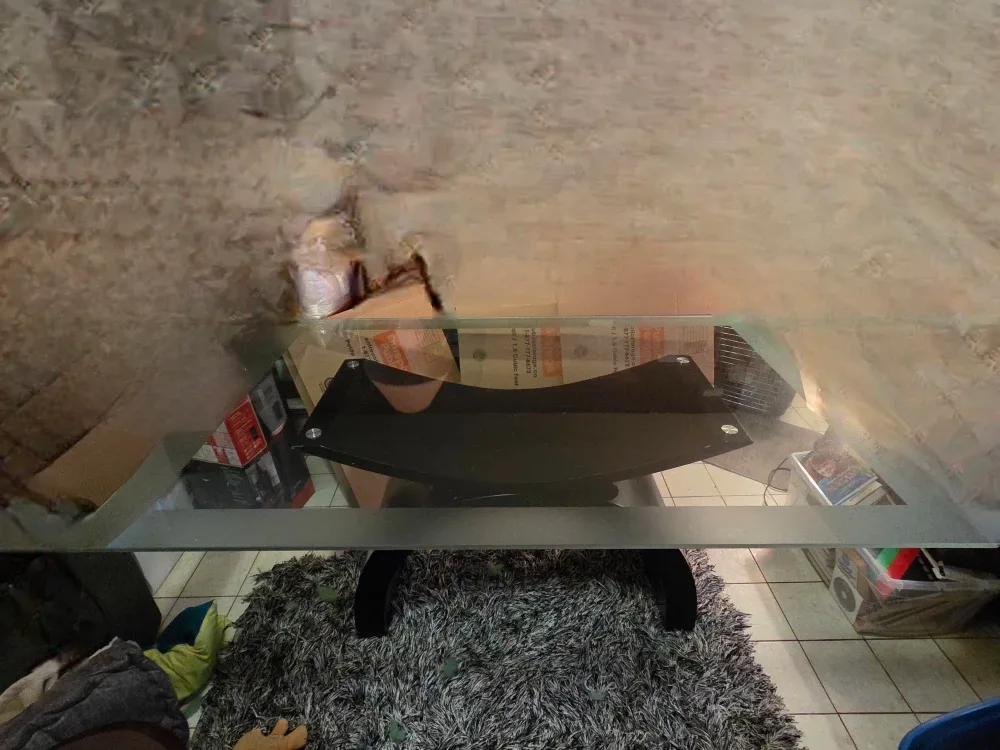 Glass Top Coffee Table with Modern Base image indicator(3)