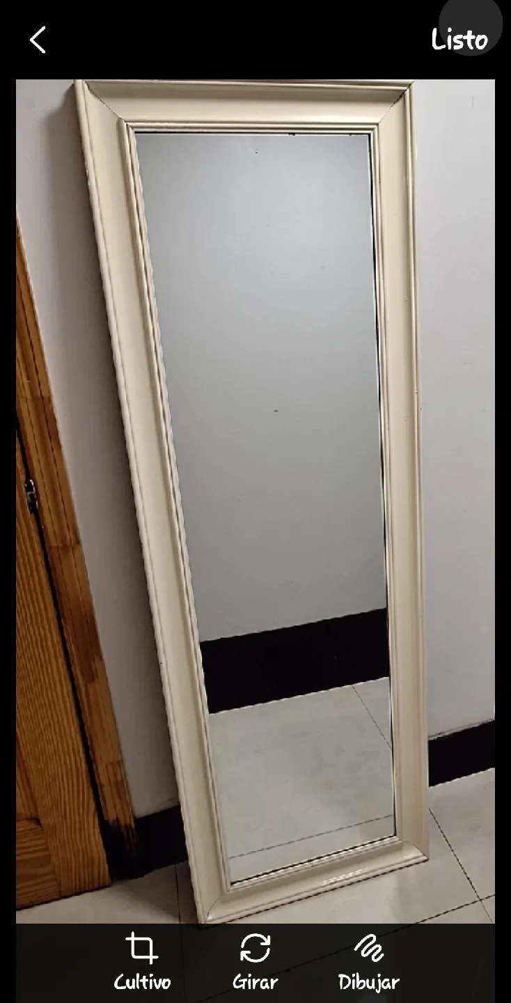 Full Length Mirror - Cream Frame thumbnail