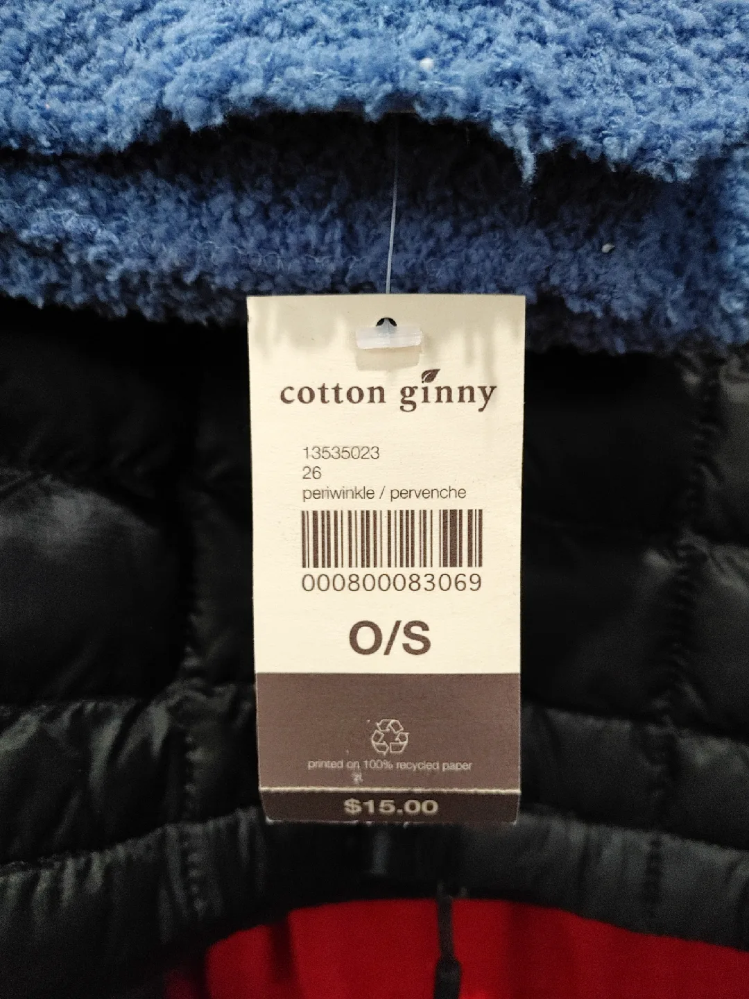 NEW COTTON GINNY PERIWINKLE COLOURED SCARF image indicator(2)