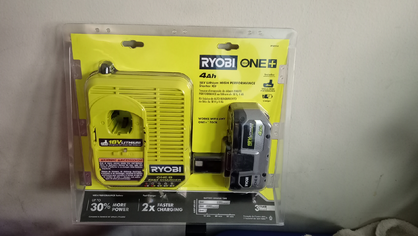 2 New Ryobi ONE+ 4Ah 18V Lithium Starter Kits