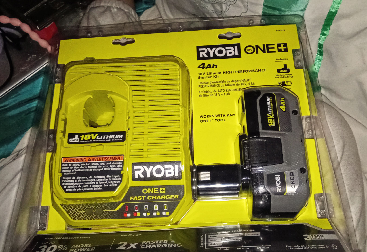 2 New Ryobi ONE+ 4Ah 18V Lithium Starter Kits - photo 2