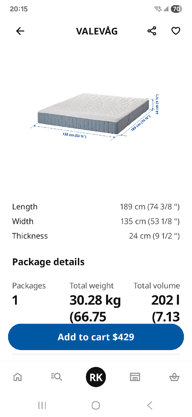IKEA Full Size Bed Frame & Mattress - photo 2
