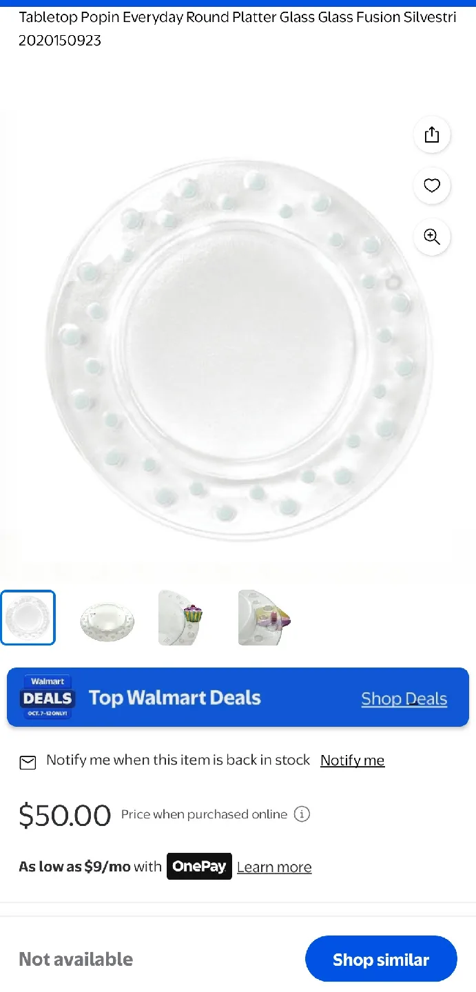 Tabletop Popin Everyday Round Platter Glass Fusion Silvestri image indicator(5)