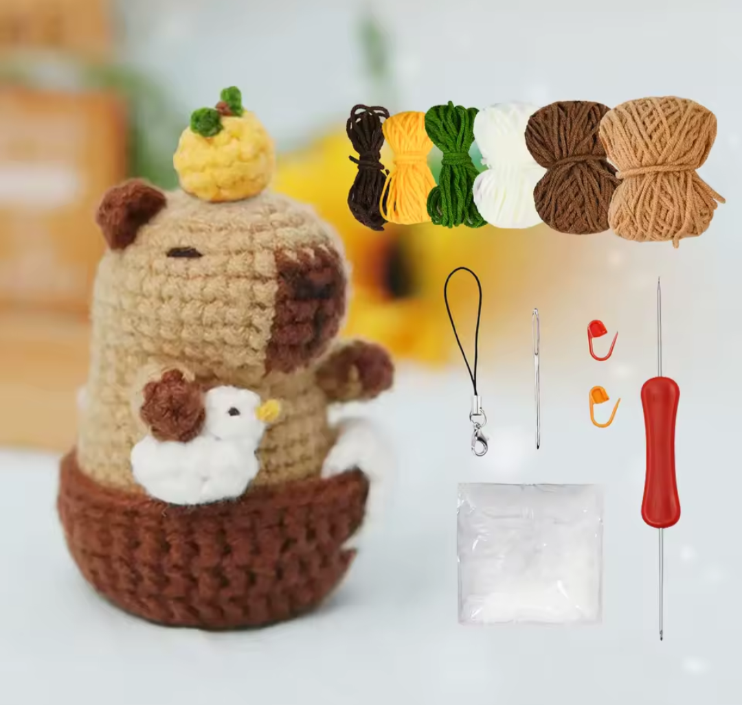 Capybara crochet kit