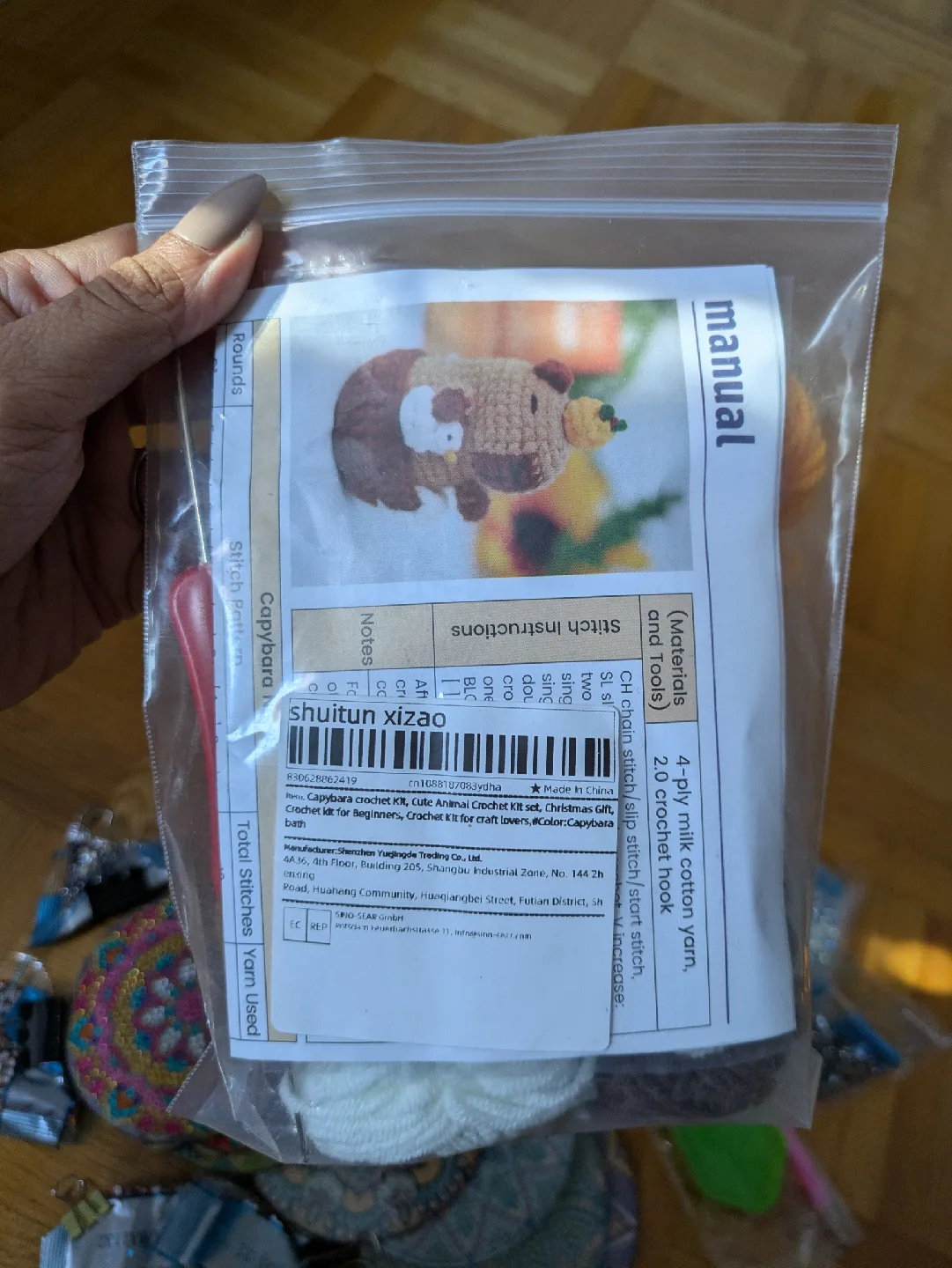 Capybara crochet kit image indicator(3)