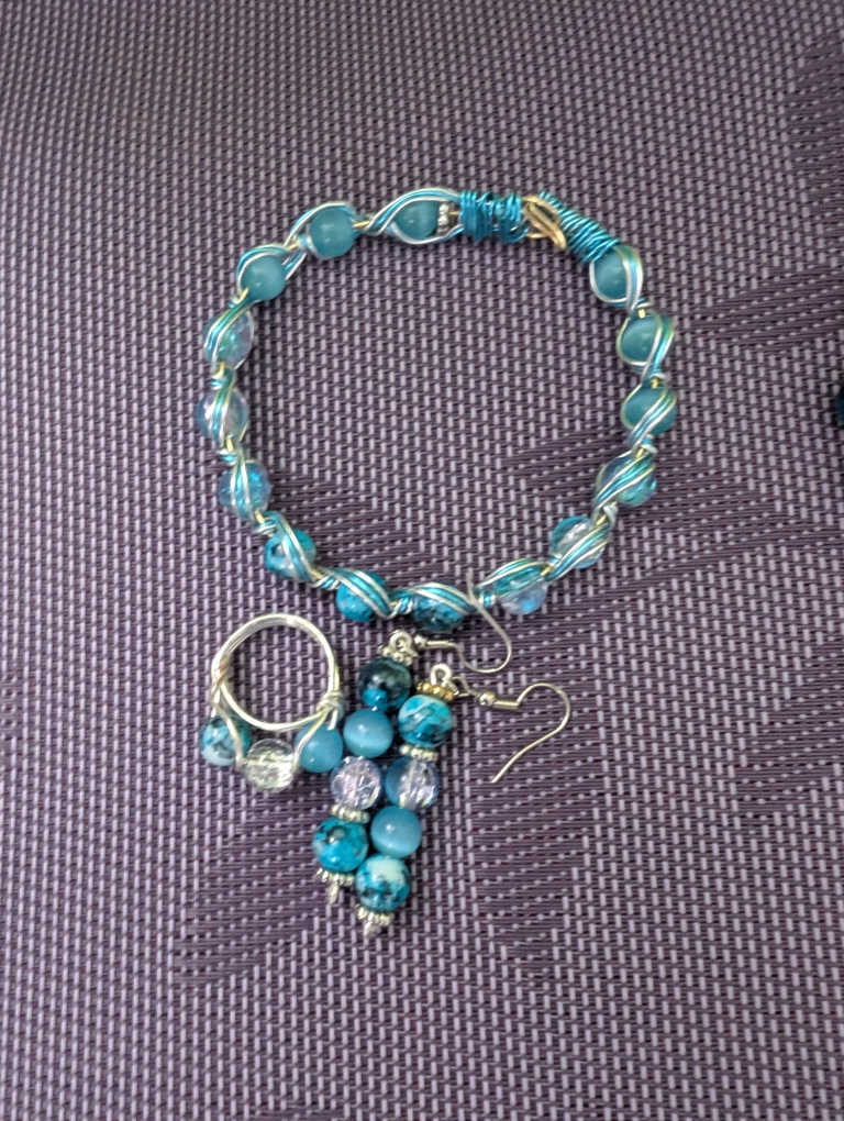 🧡Handmade Beaded Bracelet & Ring Set - photo 2