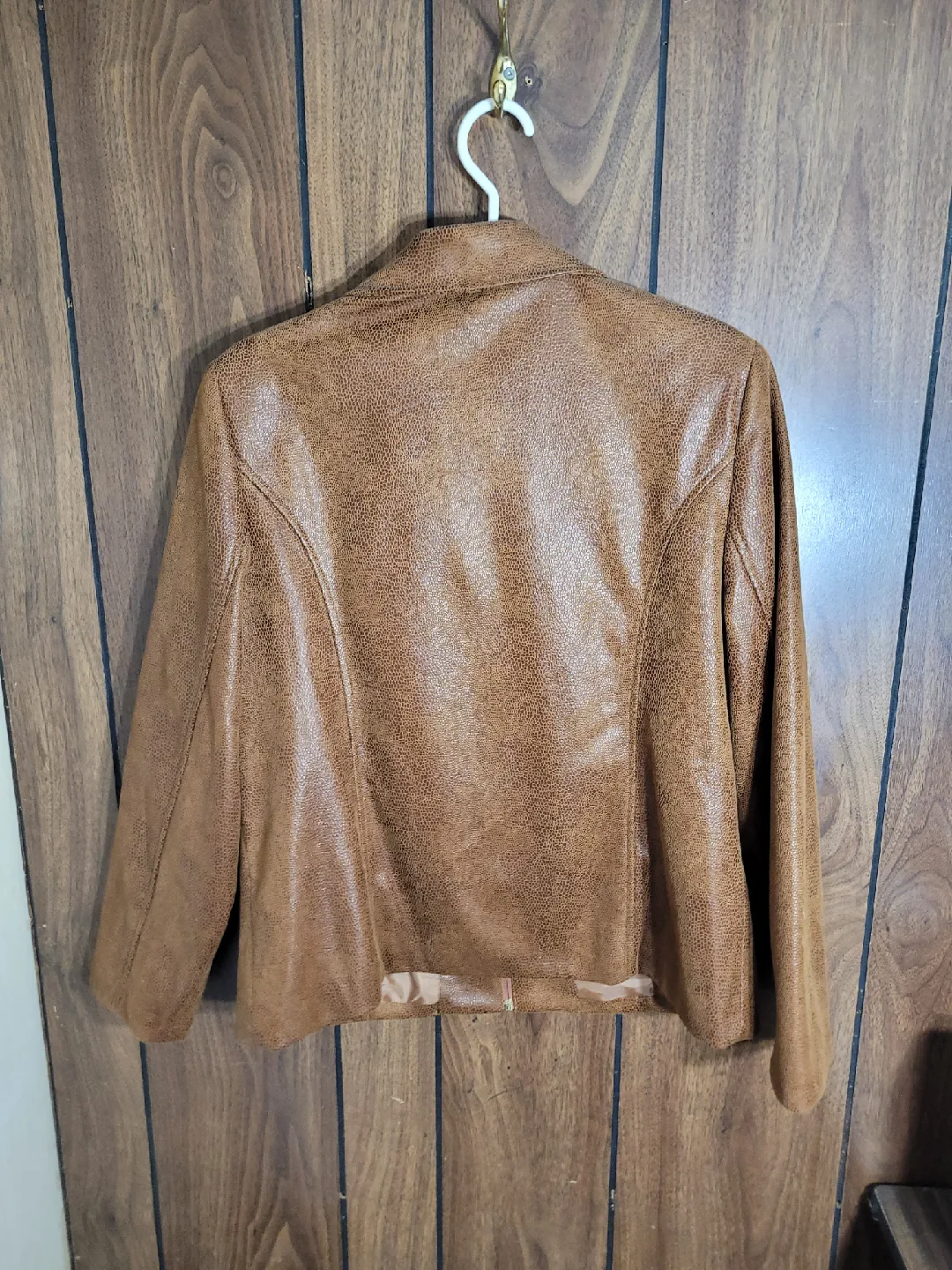 Allison Daley Brown Faux Leather Jacket - Size 12 image indicator(6)