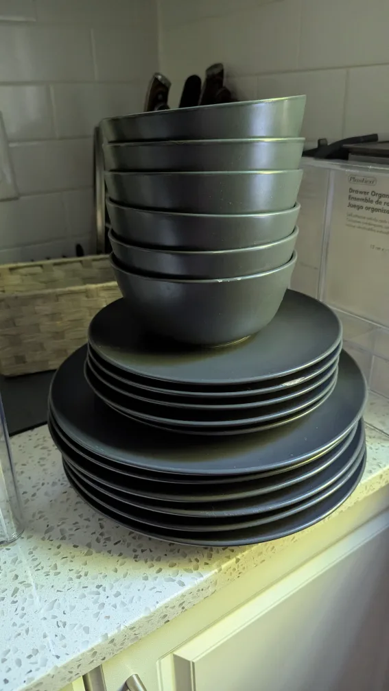 Dark Grey Dinnerware Set - Plates and Bowls image indicator(3)