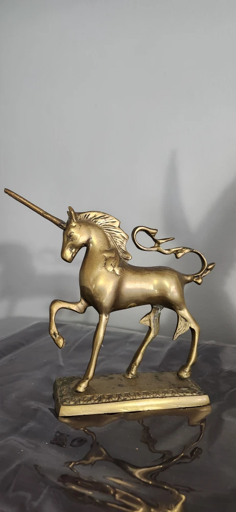 Solid Brass Unicorn Statue - photo 2