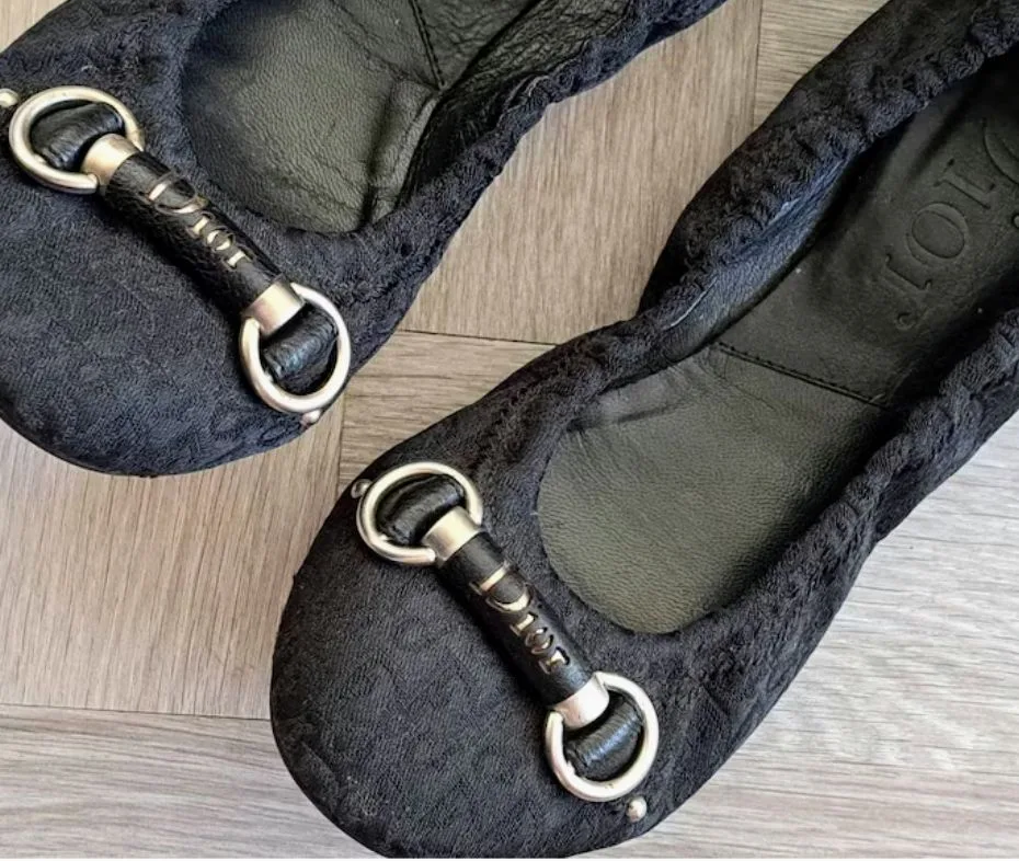 Dior Black Ballet Flats image indicator(2)