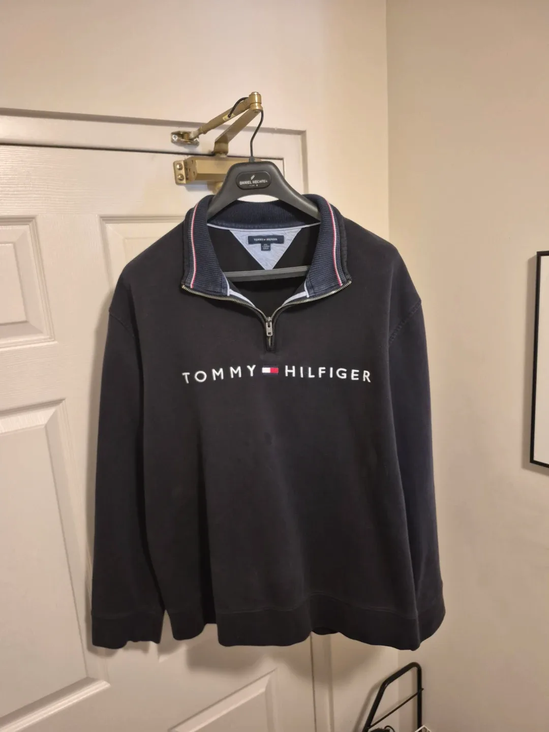 Tommy Hilfiger XXL Black Quarter Zip-Up  Sweater image indicator(3)