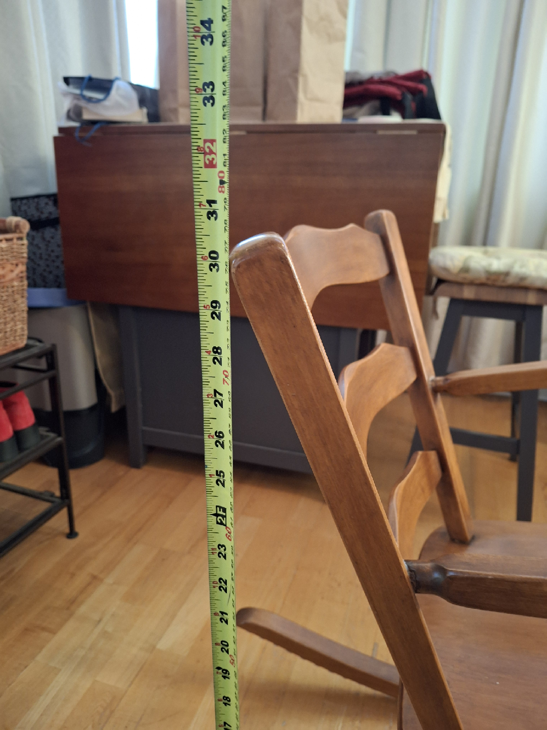 small oak rocking chair - photo 4