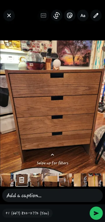 Wooden 4-Drawer Dresser thumbnail