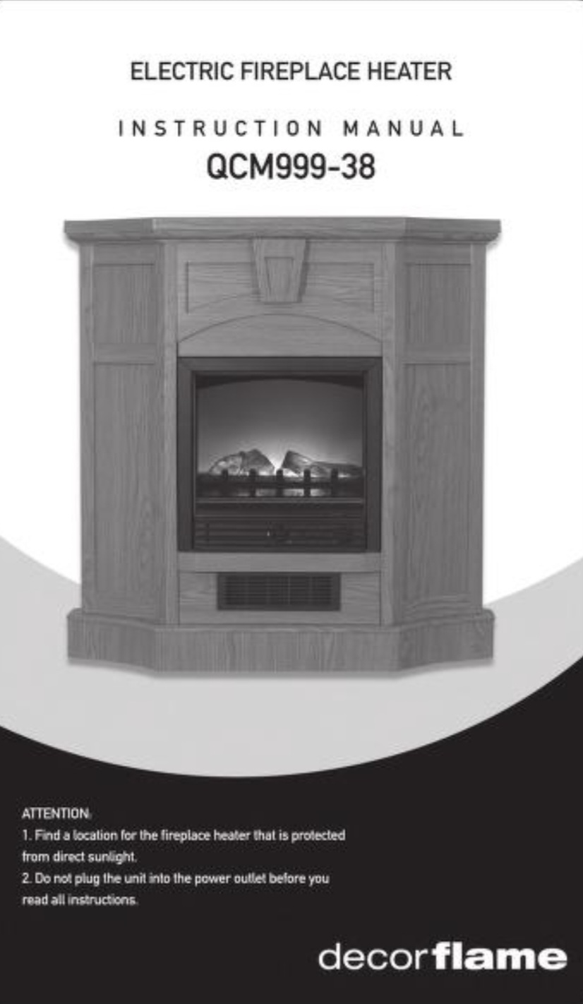 Decorflame Electric Fireplace Heater QCM999-38 - photo 3