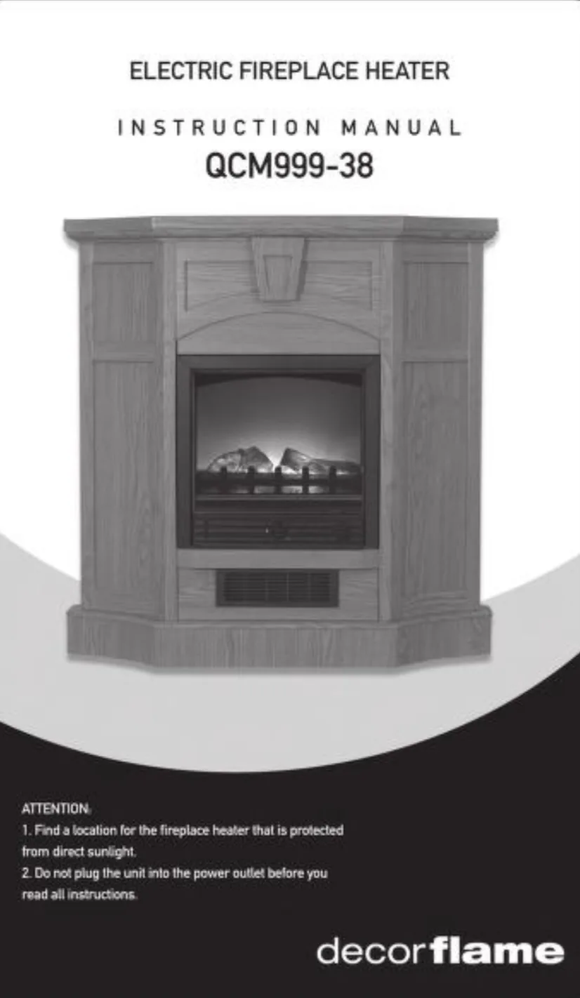 Decorflame Electric Fireplace Heater QCM999-38 image indicator(3)