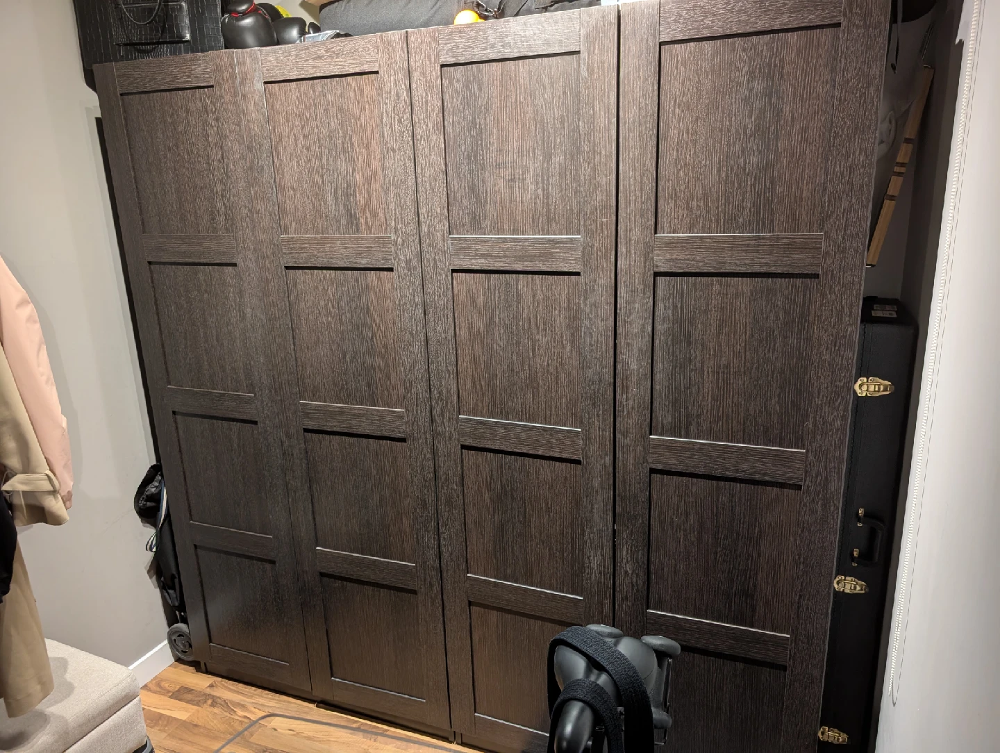 Dark Brown Wardrobe Closet (price reflects 1 closet,) - photo 2