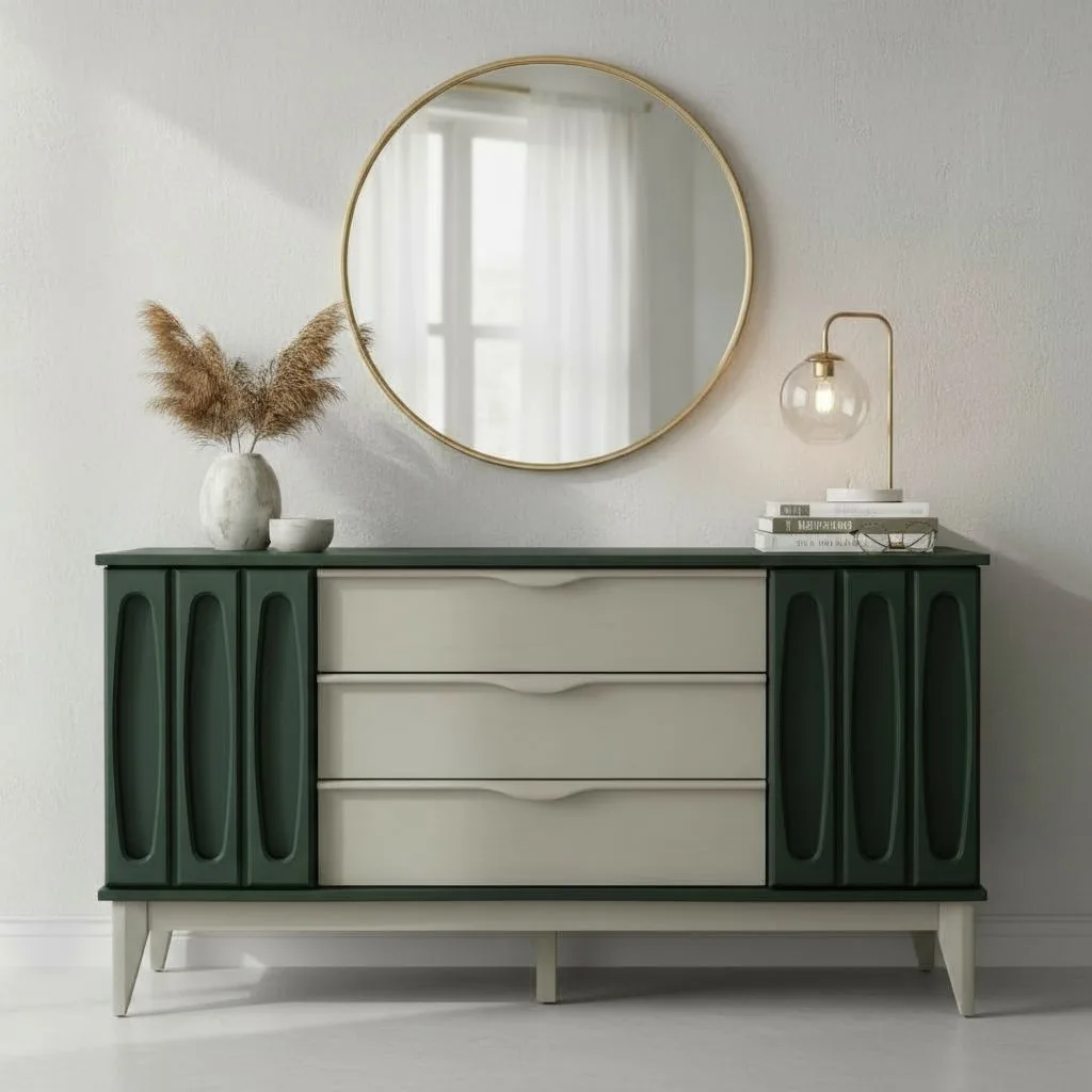 Curated Mid-Century Modern Dresser – Refinished to Perfection thumbnail