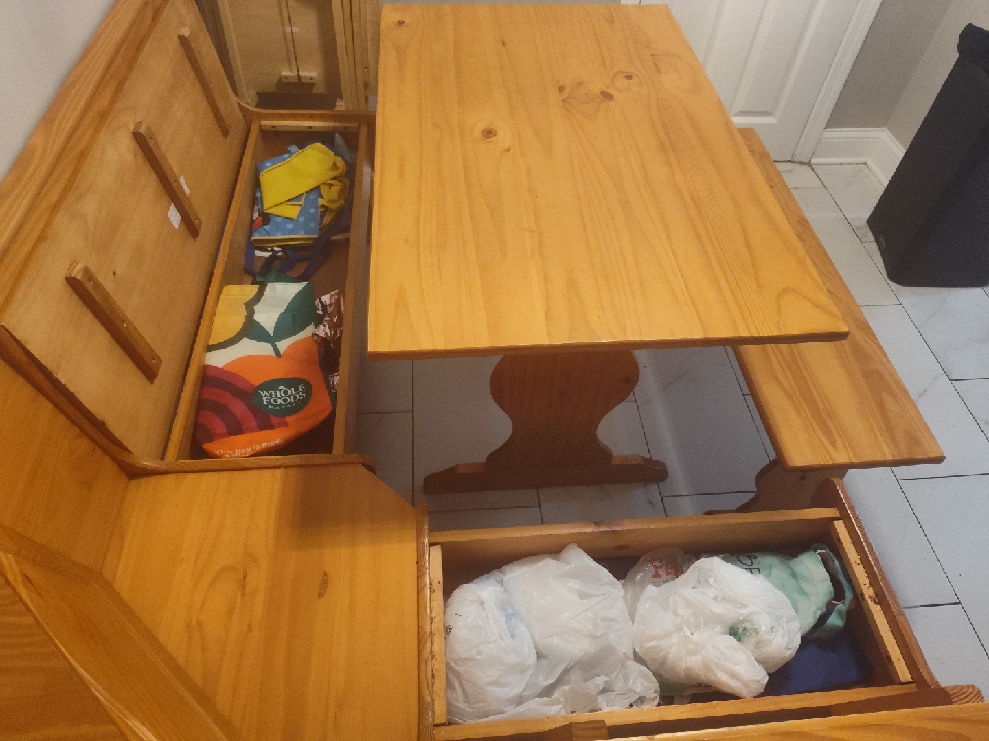 Wooden Dining Table Booth Set - photo 2