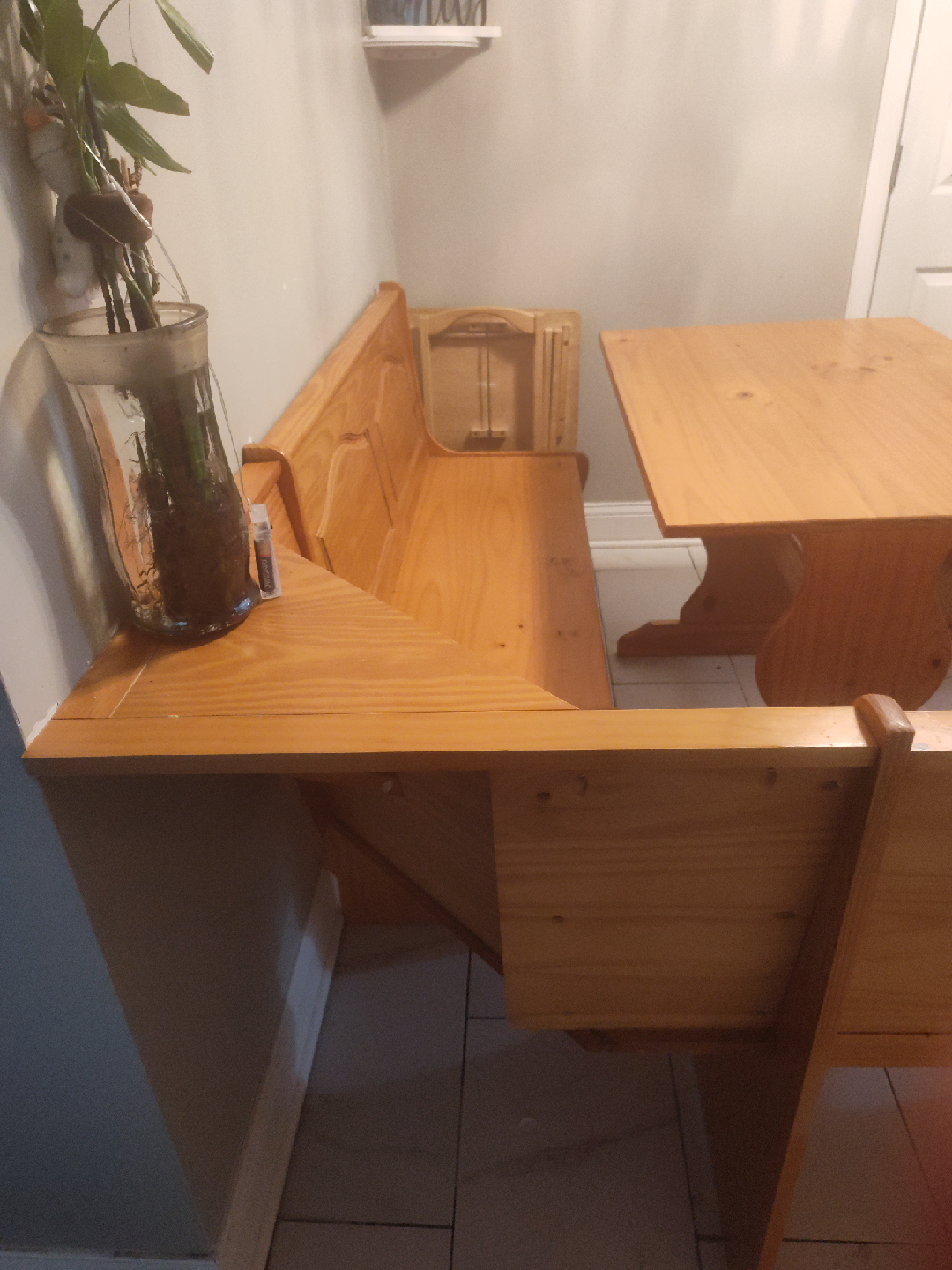 Wooden Dining Table Booth Set - photo 5