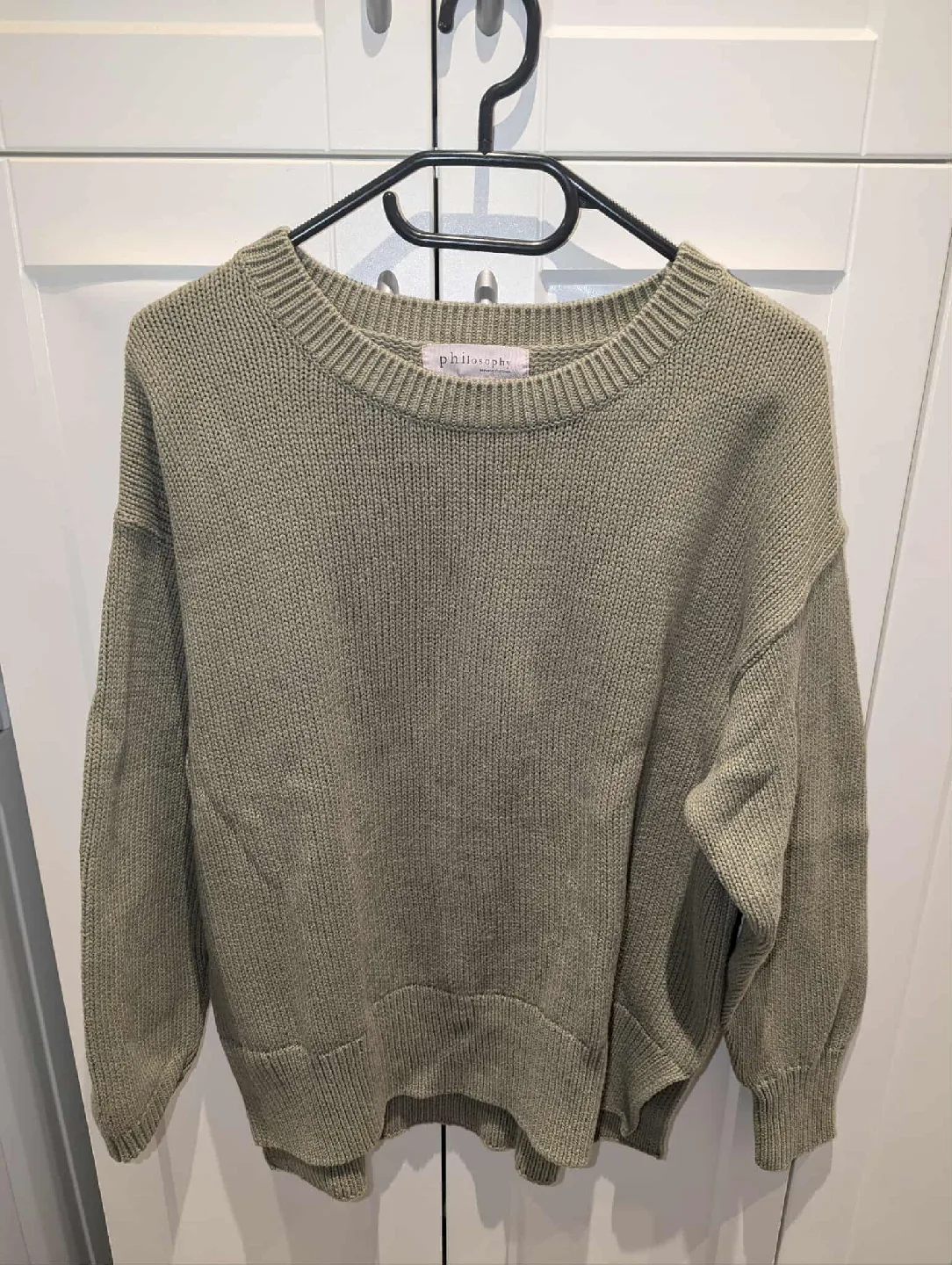 Philosophy Olive Green Knit Sweater thumbnail