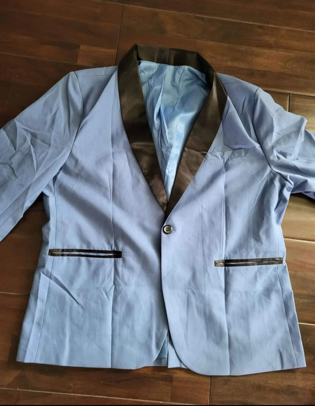 Blue Blazer with Black Lapel image indicator(2)