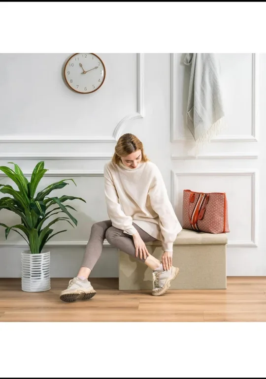 Ottoman Storage Organizer Beige *new image indicator(4)